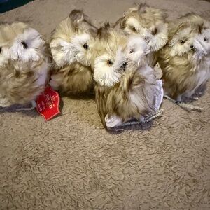 Holiday Time Plush Owl Ornaments - Brown and White